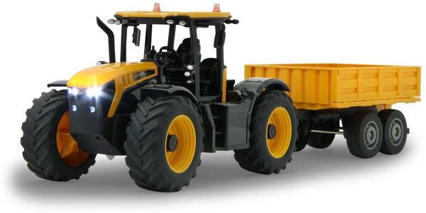 Tractor Teledirigido JCB Fastrac Tractor con Remolque Basculante 1:24 2,4GHz